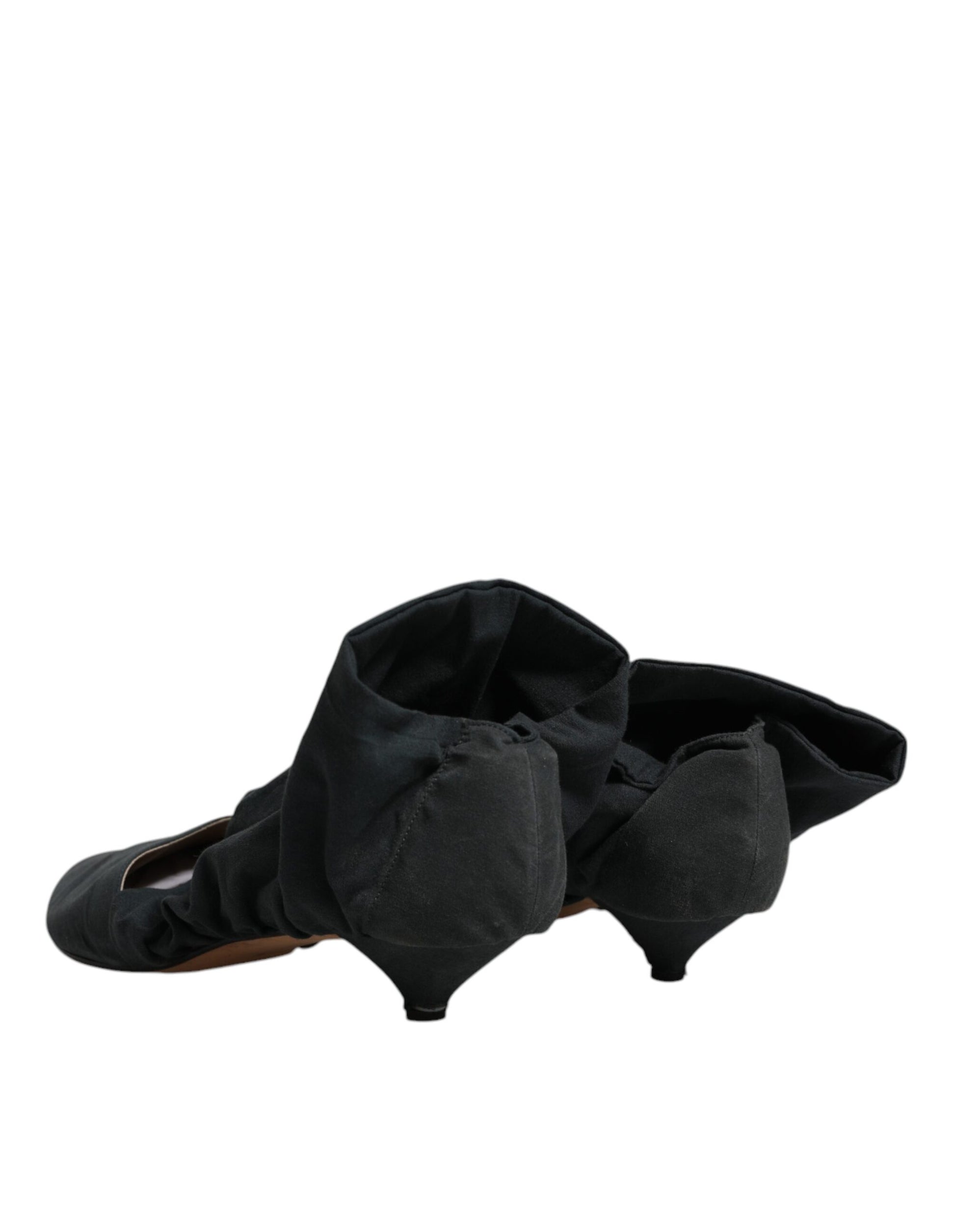 Dolce & Gabbana Green Cotton Sock Style Ankle Boots Shoes by Dolce & Gabbana
