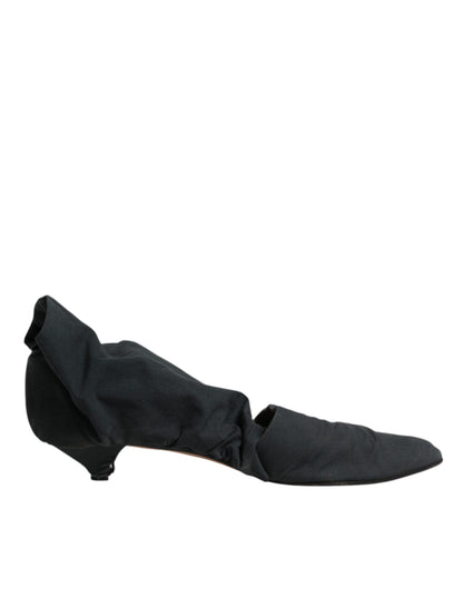 Dolce & Gabbana Green Cotton Sock Style Ankle Boots Shoes by Dolce & Gabbana