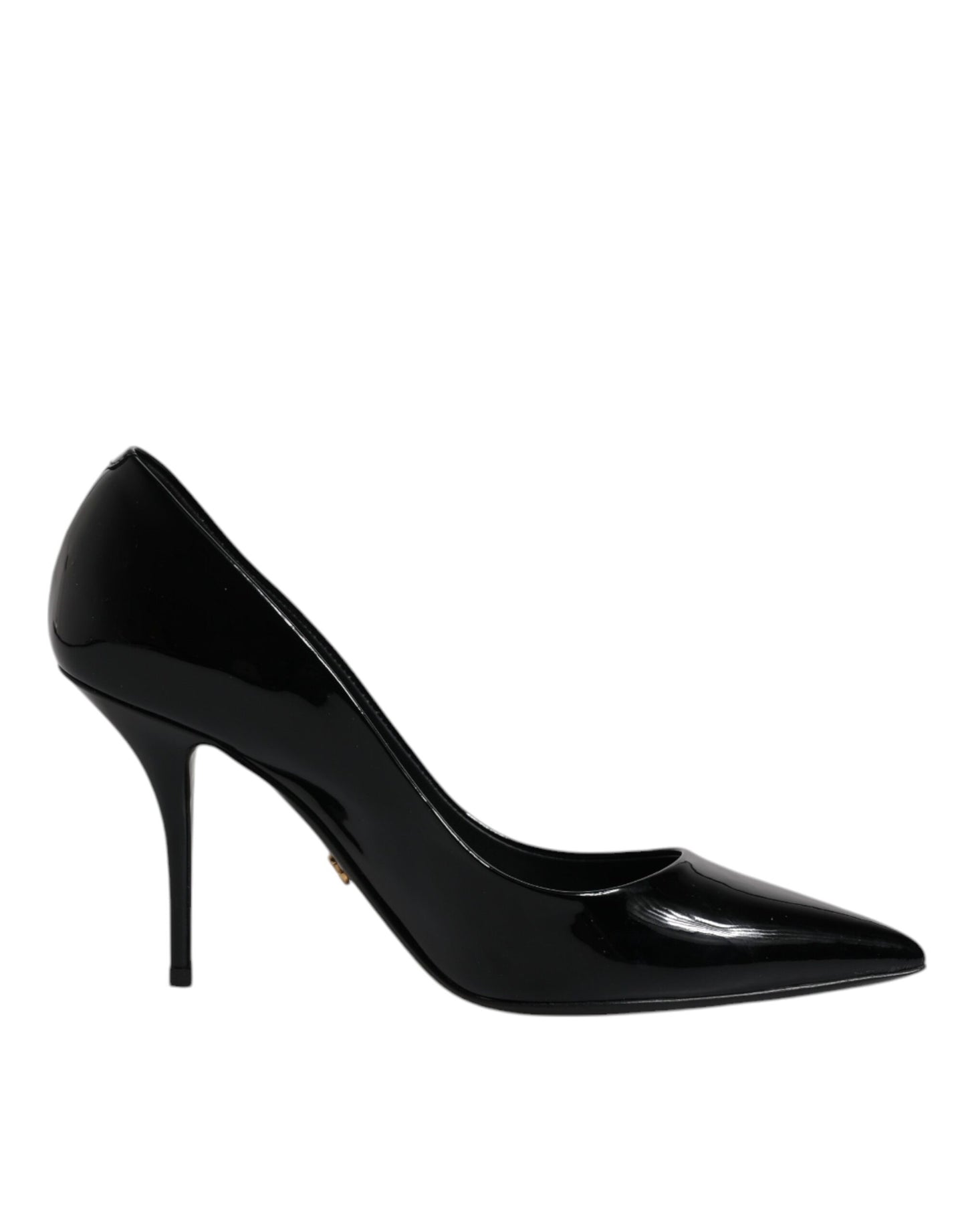 Escarpins à talons hauts en cuir verni noir Dolce &amp; Gabbana