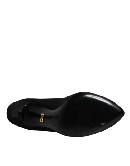 Dolce & Gabbana Black Silk Mesh Sock Style Boots Shoes by Dolce & Gabbana