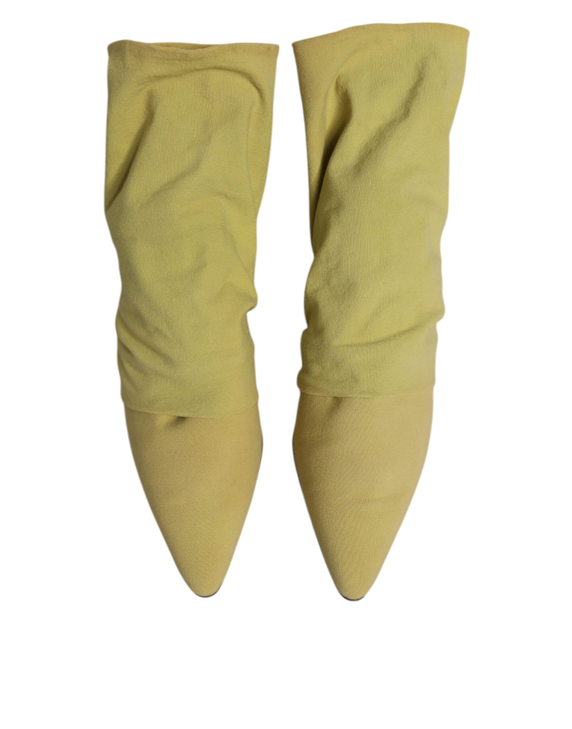 Dolce & Gabbana Green Sock Style Heels Ankle Boots Shoes by Dolce & Gabbana