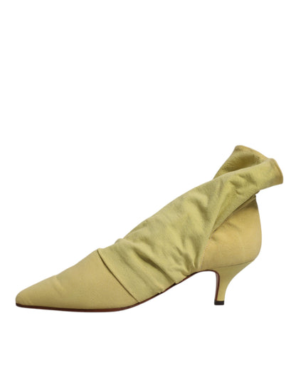 Dolce & Gabbana Green Sock Style Heels Ankle Boots Shoes by Dolce & Gabbana
