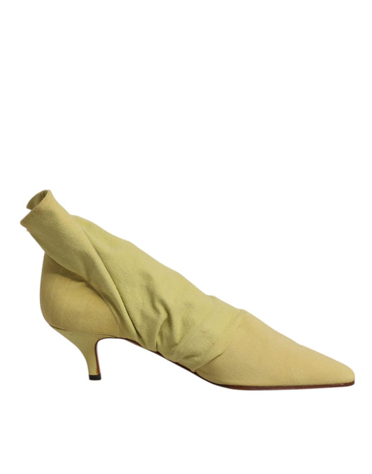 Dolce & Gabbana Green Sock Style Heels Ankle Boots Shoes by Dolce & Gabbana