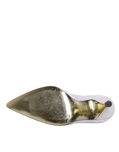 Escarpins à talons hauts Dolce &amp; Gabbana en cuir blanc beige