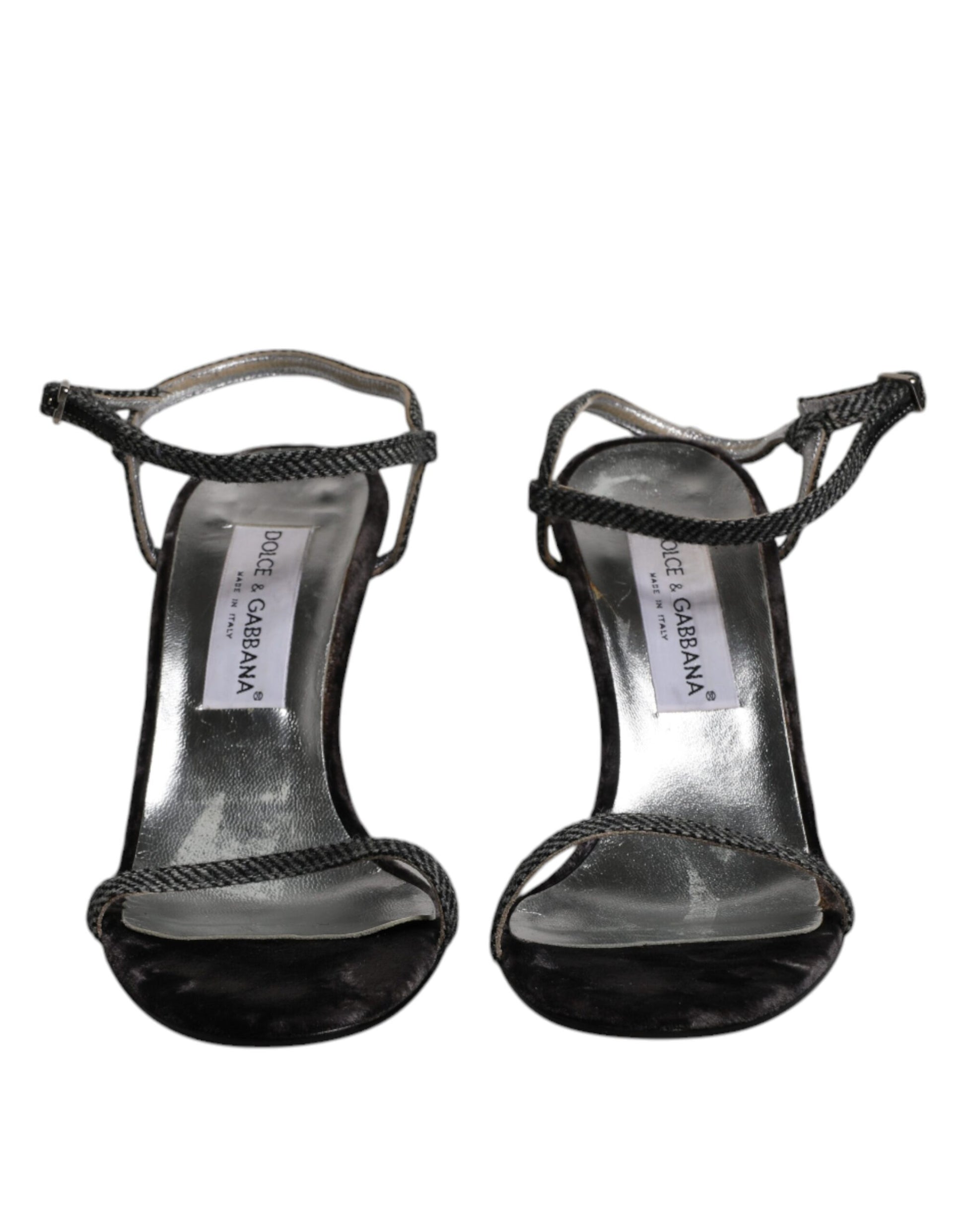 Dolce & Gabbana Black Ankle Strap High Heels Sandals Shoes by Dolce & Gabbana
