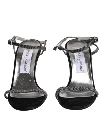 Dolce & Gabbana Black Ankle Strap High Heels Sandals Shoes by Dolce & Gabbana
