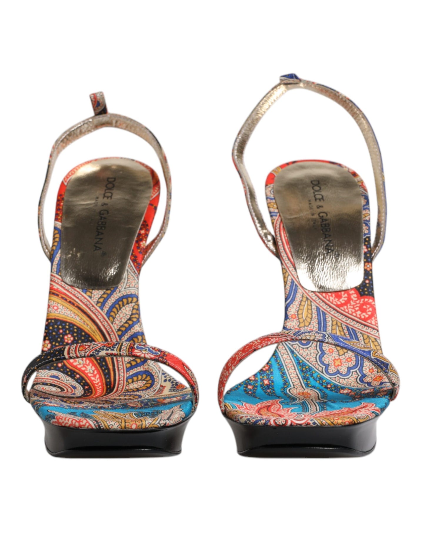 Dolce & Gabbana Multicolor Floral High Heels Sandals Shoes by Dolce & Gabbana