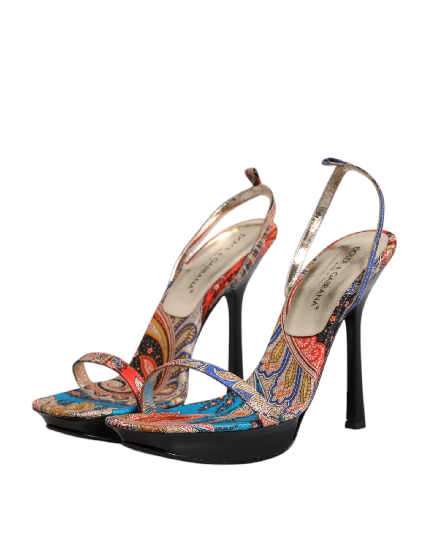 Dolce & Gabbana Multicolor Floral High Heels Sandals Shoes by Dolce & Gabbana