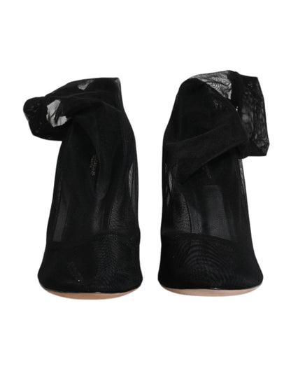 Dolce & Gabbana Black Nylon Mesh Sock Style Boots Shoes by Dolce & Gabbana