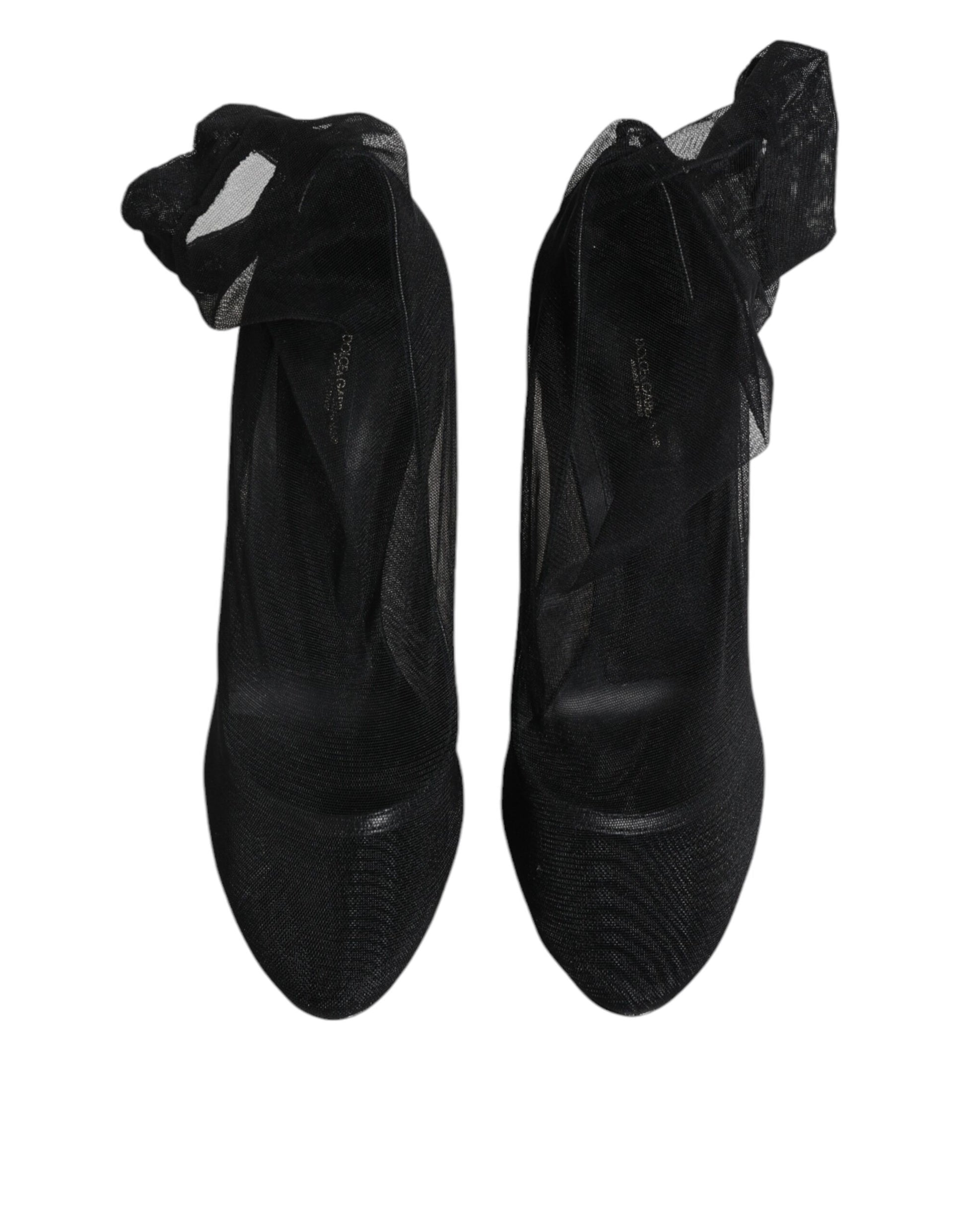 Dolce & Gabbana Black Nylon Mesh Sock Style Boots Shoes by Dolce & Gabbana