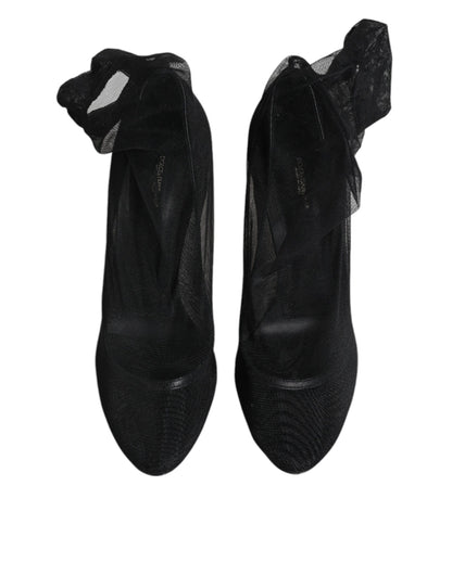 Dolce & Gabbana Black Nylon Mesh Sock Style Boots Shoes by Dolce & Gabbana