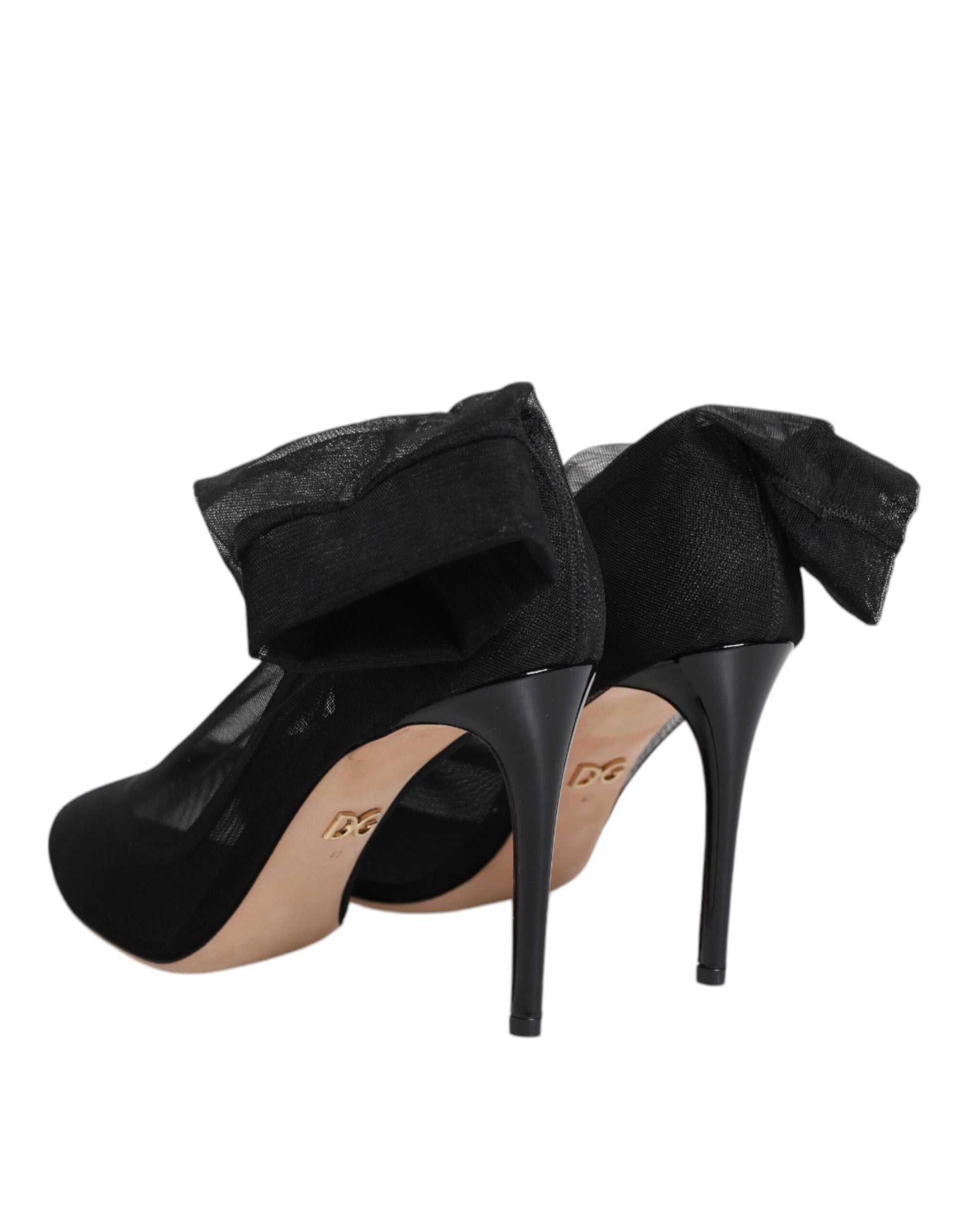Dolce & Gabbana Black Nylon Mesh Sock Style Boots Shoes by Dolce & Gabbana