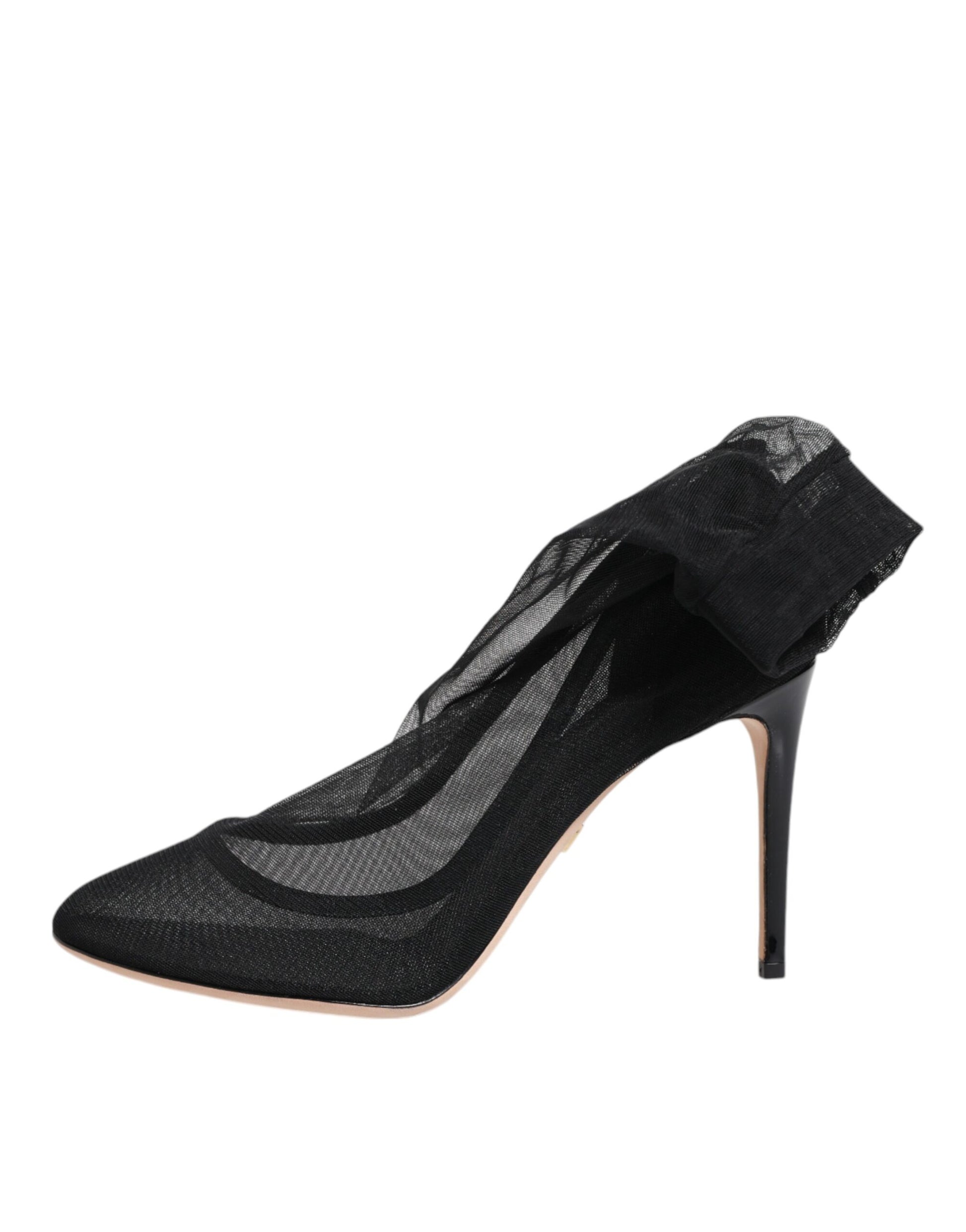Dolce & Gabbana Black Nylon Mesh Sock Style Boots Shoes by Dolce & Gabbana