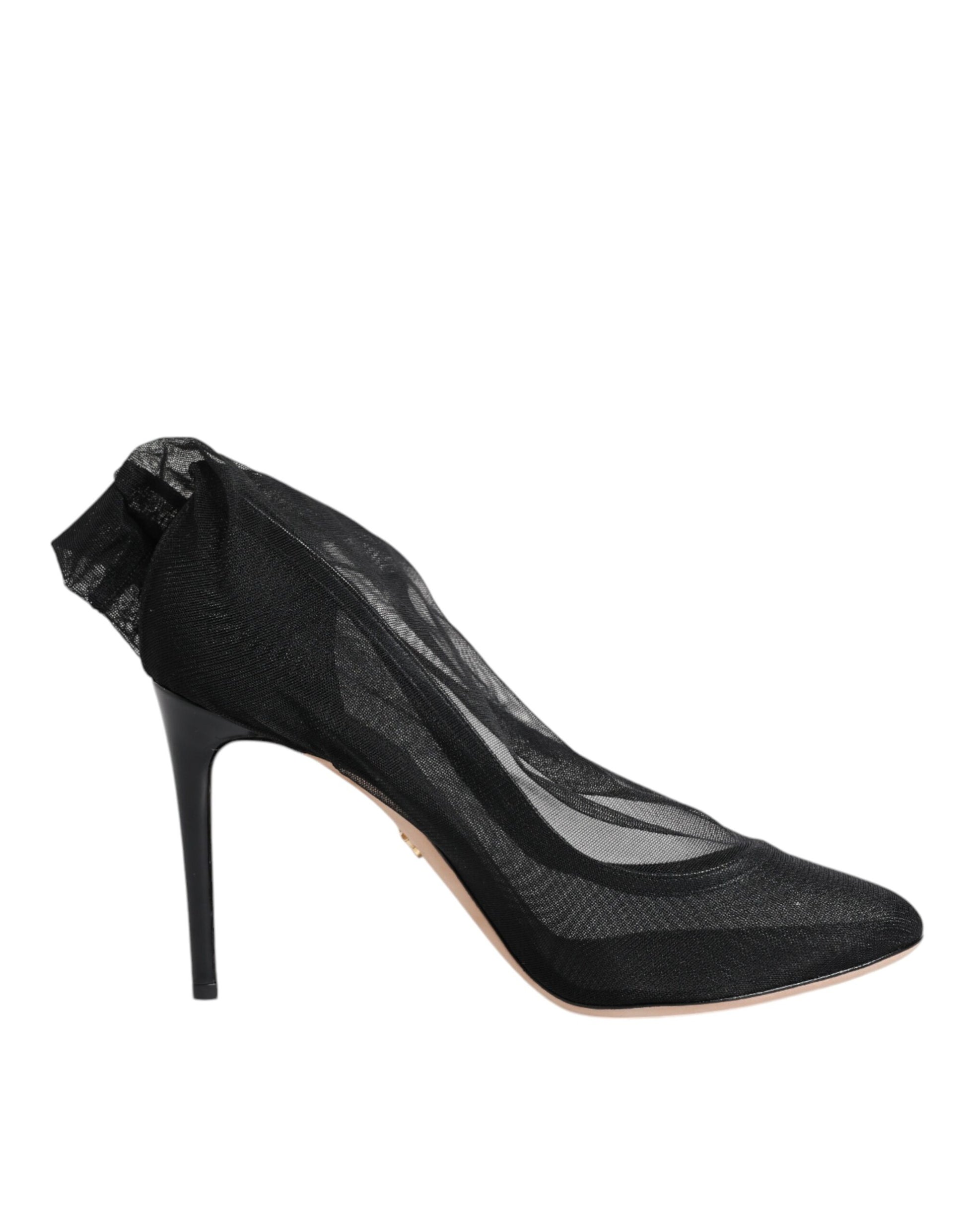 Dolce & Gabbana Black Nylon Mesh Sock Style Boots Shoes by Dolce & Gabbana