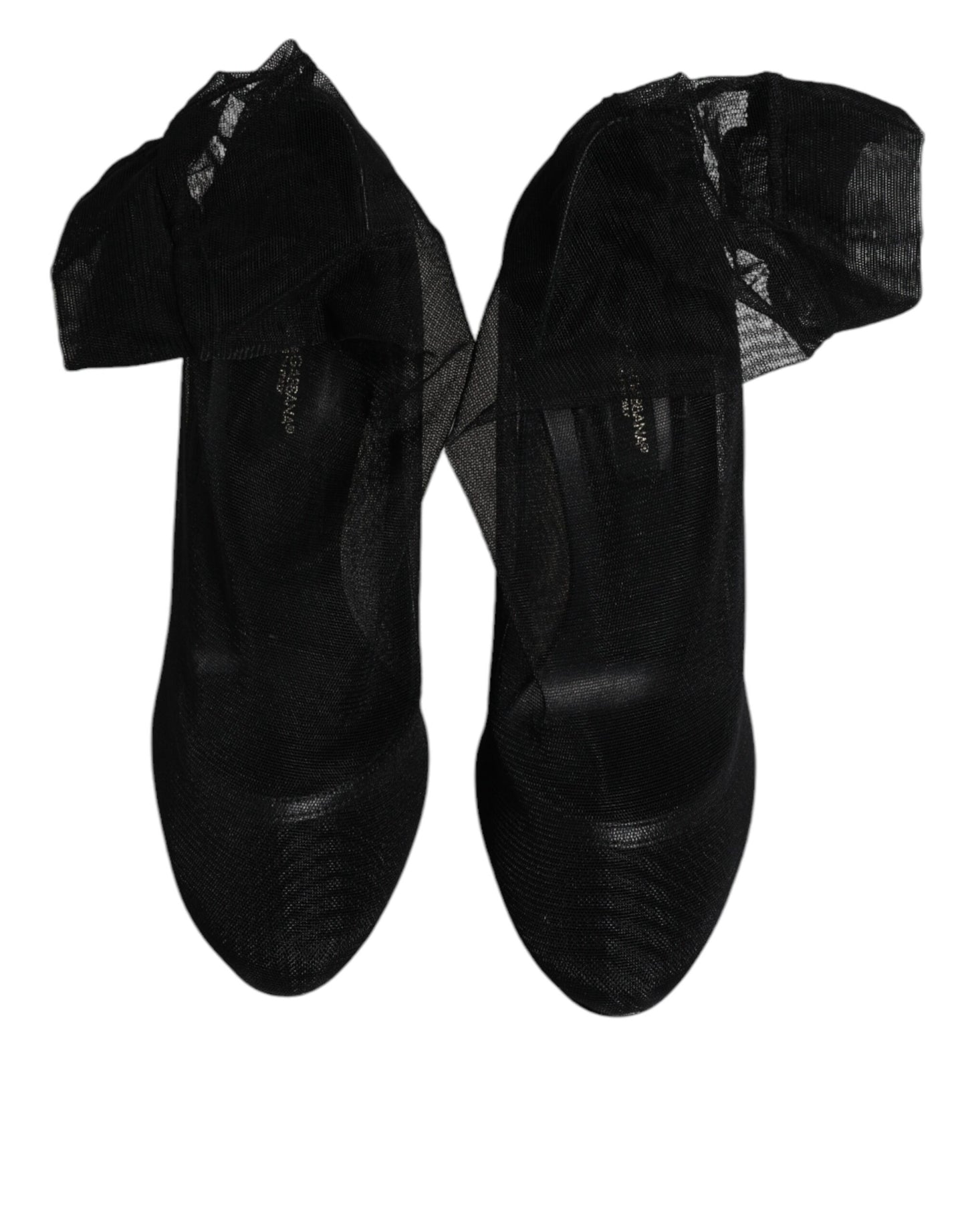 Dolce & Gabbana Black Nylon Mesh Sock Style Boots Shoes by Dolce & Gabbana