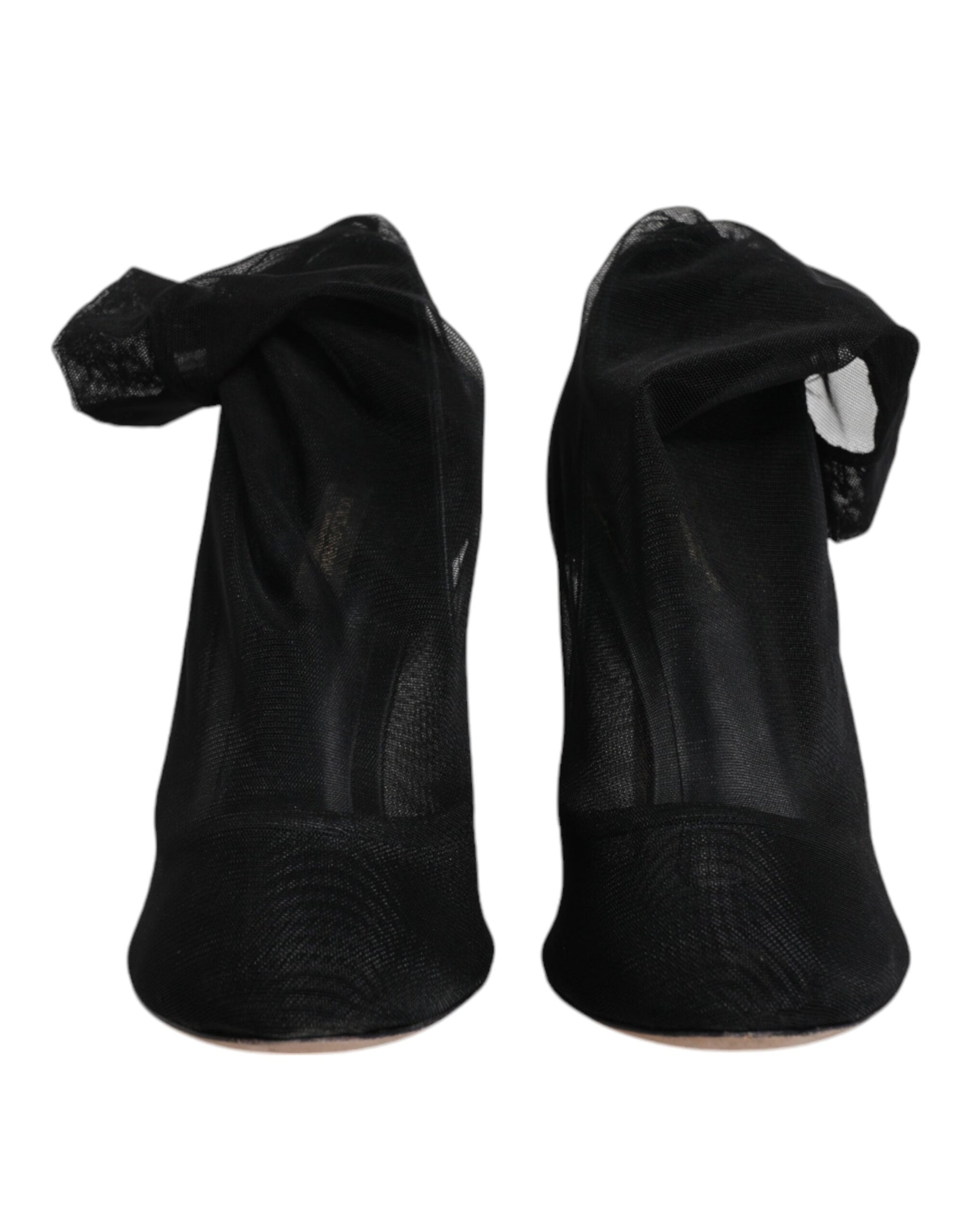 Dolce & Gabbana Black Nylon Mesh Sock Style Boots Shoes by Dolce & Gabbana