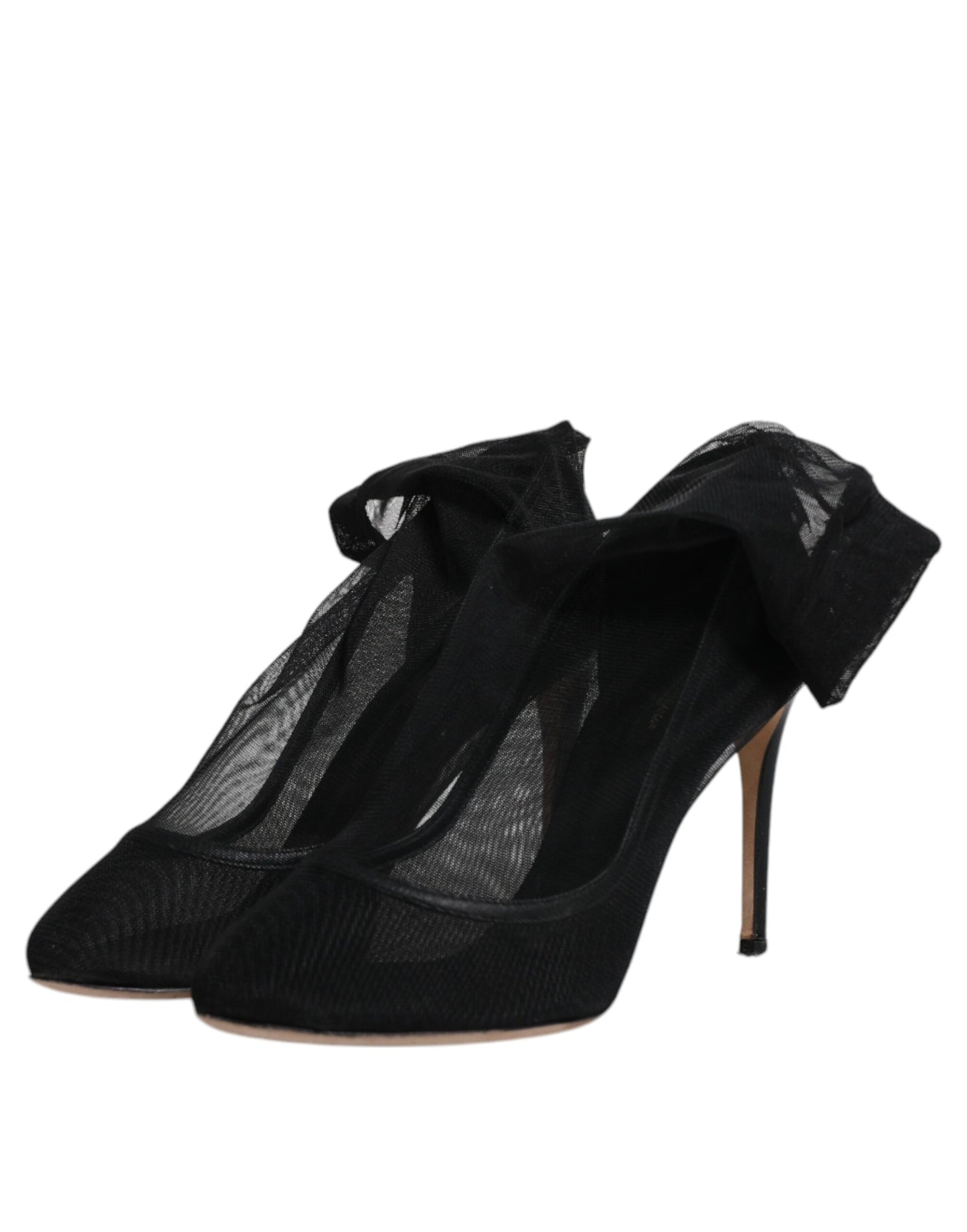 Dolce & Gabbana Black Nylon Mesh Sock Style Boots Shoes by Dolce & Gabbana