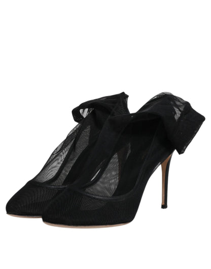 Dolce & Gabbana Black Nylon Mesh Sock Style Boots Shoes by Dolce & Gabbana
