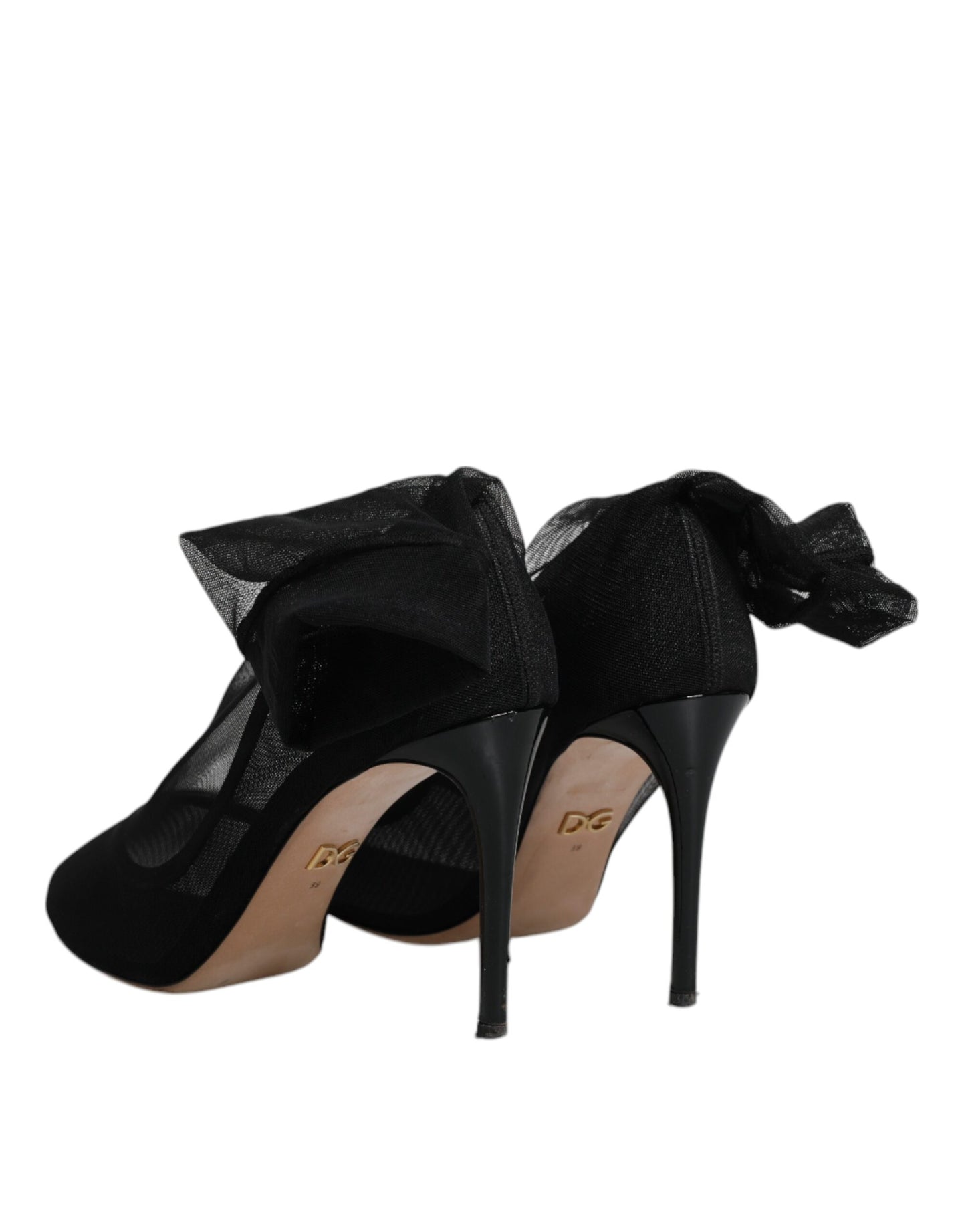 Dolce & Gabbana Black Nylon Mesh Sock Style Boots Shoes by Dolce & Gabbana