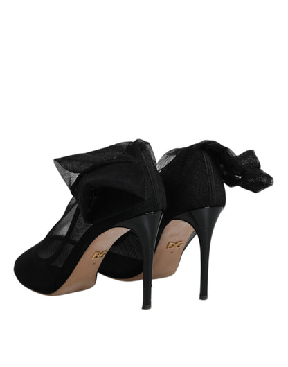 Dolce & Gabbana Black Nylon Mesh Sock Style Boots Shoes by Dolce & Gabbana