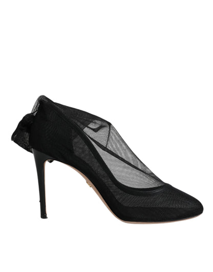 Dolce & Gabbana Black Nylon Mesh Sock Style Boots Shoes by Dolce & Gabbana