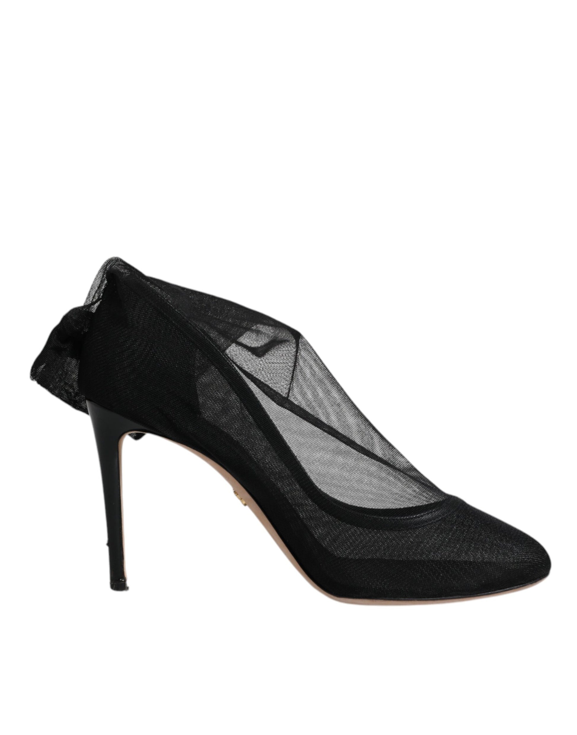 Dolce & Gabbana Black Nylon Mesh Sock Style Boots Shoes by Dolce & Gabbana