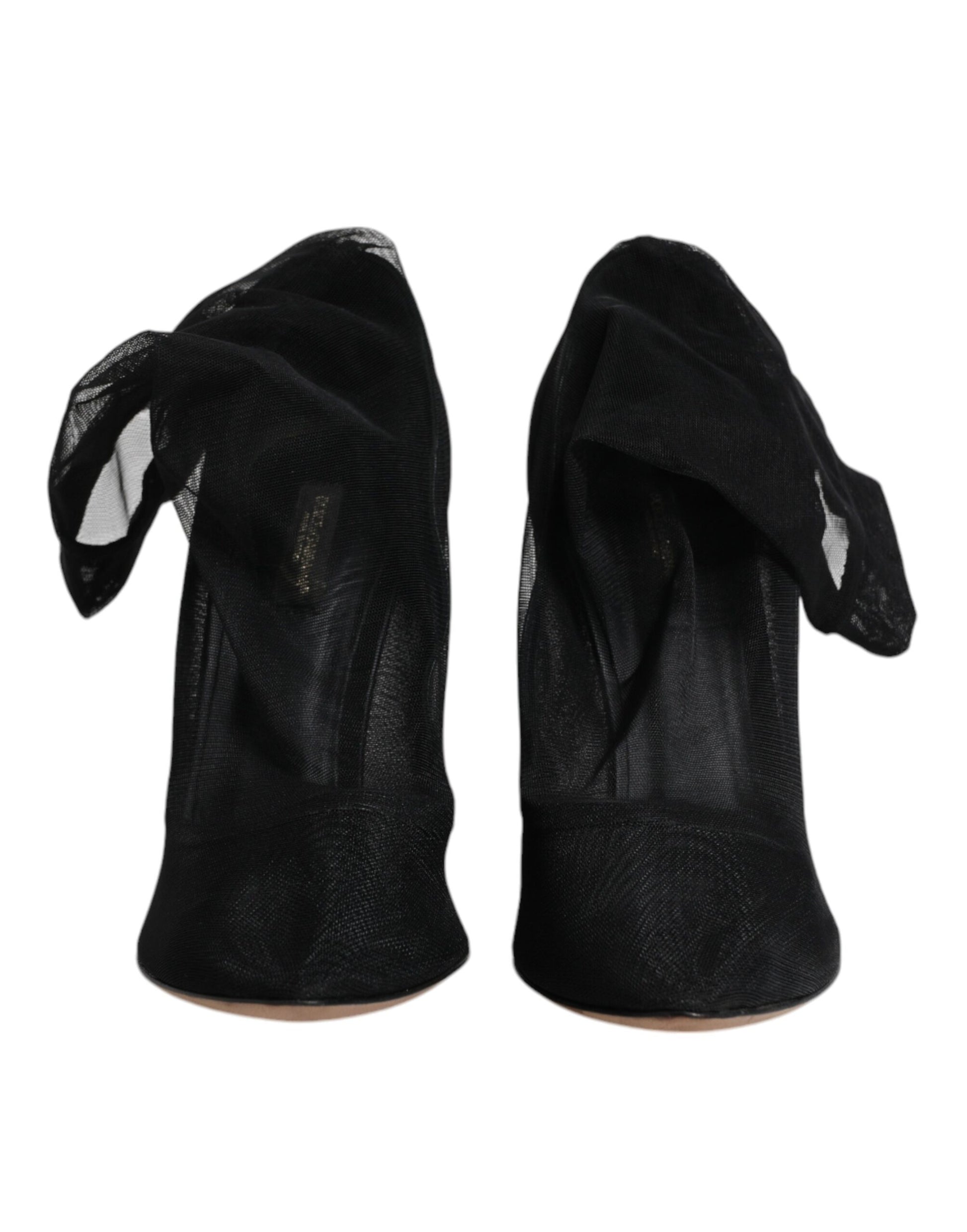 Dolce & Gabbana Black Nylon Mesh Sock Style Boots Shoes by Dolce & Gabbana