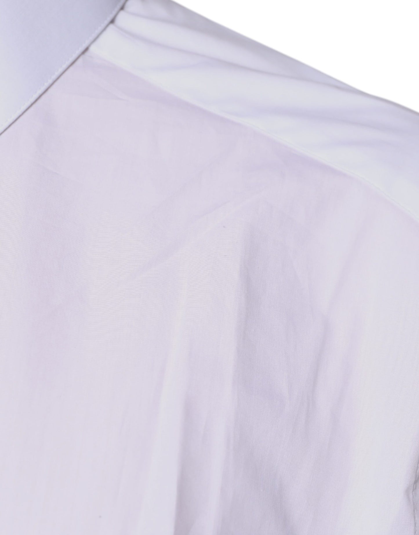 Dolce &amp; Gabbana White Cotton Collared Long Sleeves Shirt Top