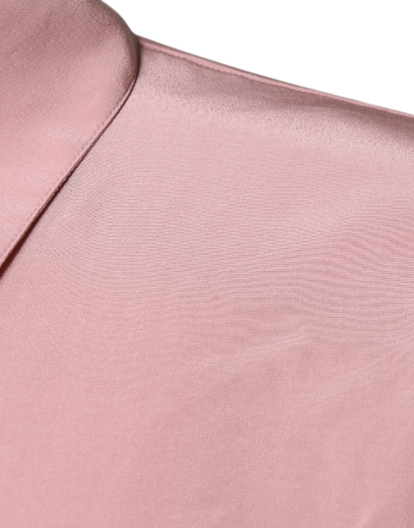 Dolce & Gabbana Pink Cotton Long Sleeves Collared Blouse Top by Dolce & Gabbana