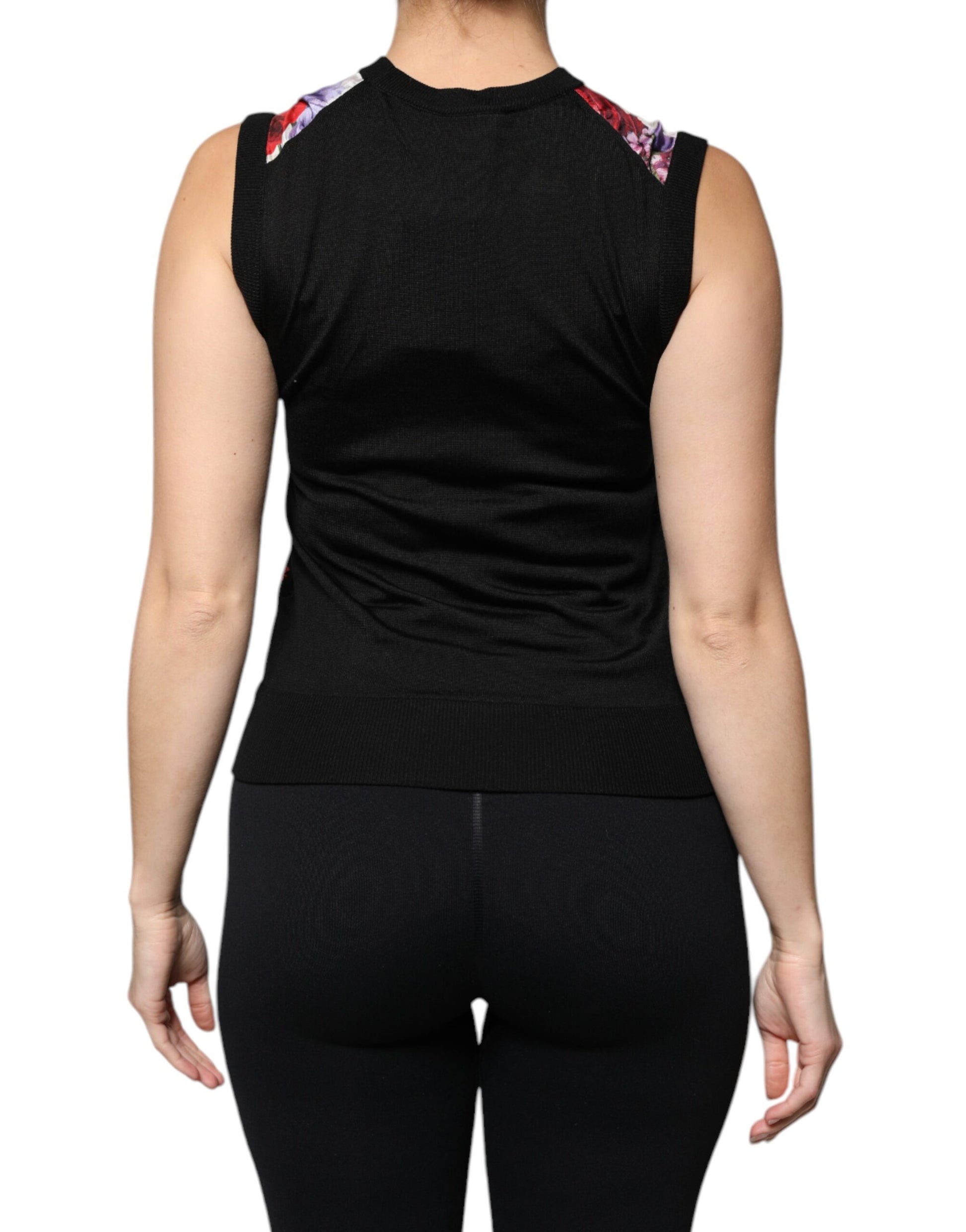 Dolce & Gabbana Multicolor Floral Silk Sleeveless Tank Blouse Top by Dolce & Gabbana