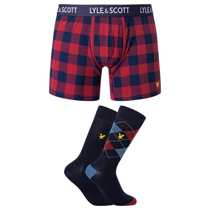 Boxer en coton bordeaux Lyle &amp; Scott