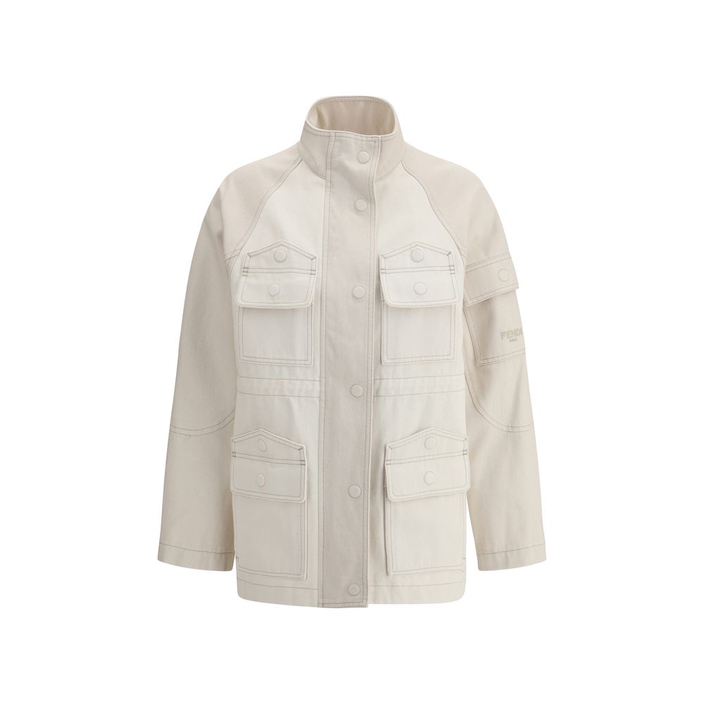 Veste aviateur en jean Fendi