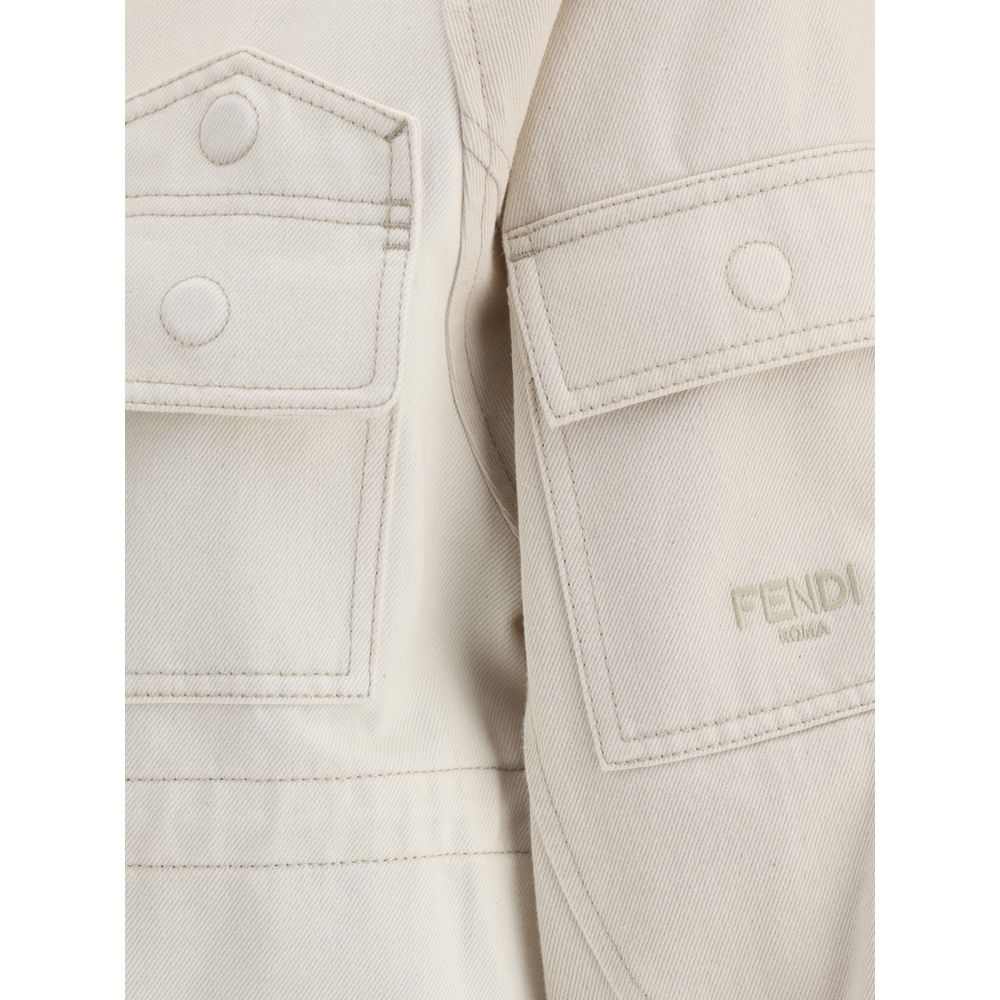 Veste aviateur en jean Fendi