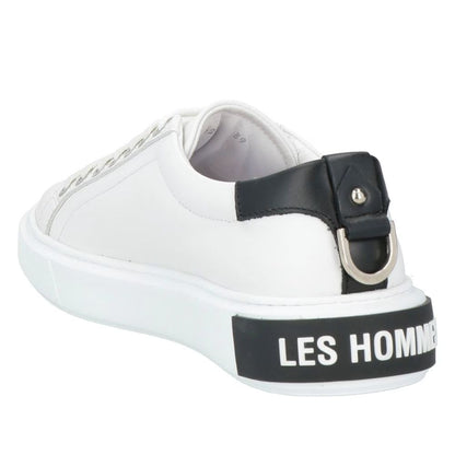 Les Hommes White Calfskin Men Sneaker by Les Hommes
