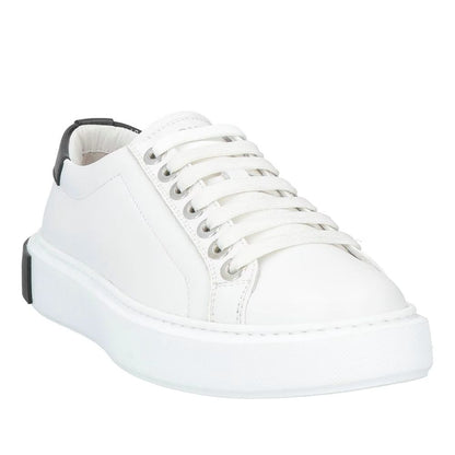 Les Hommes White Calfskin Men Sneaker by Les Hommes