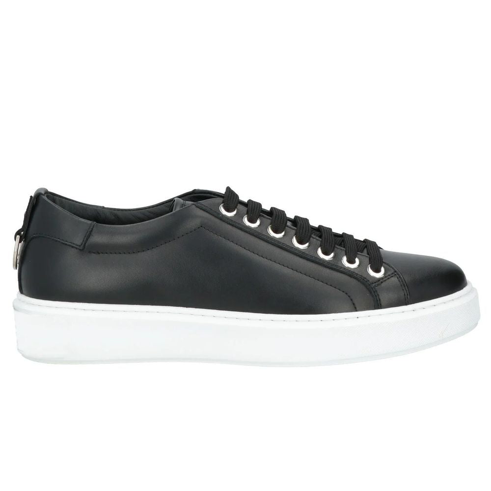 Les Hommes Black Calfskin Men Sneaker by Les Hommes
