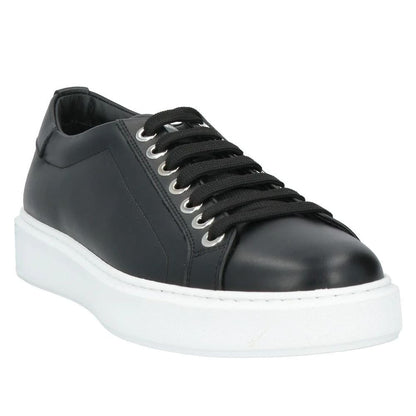 Les Hommes Black Calfskin Men Sneaker by Les Hommes
