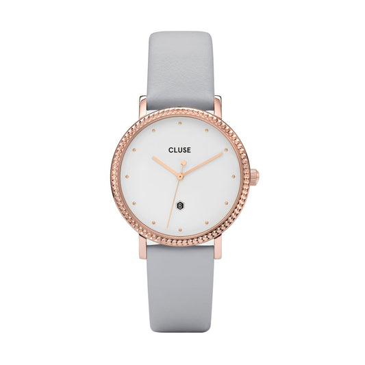 Montre Cluse en cuir gris