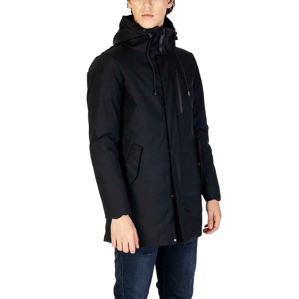 Hydra Clothing Black Nylon Jackets & Coat