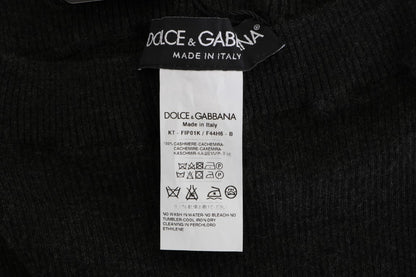 Dolce &amp; Gabbana Gray Cashmere Ribbed Stretch Tights