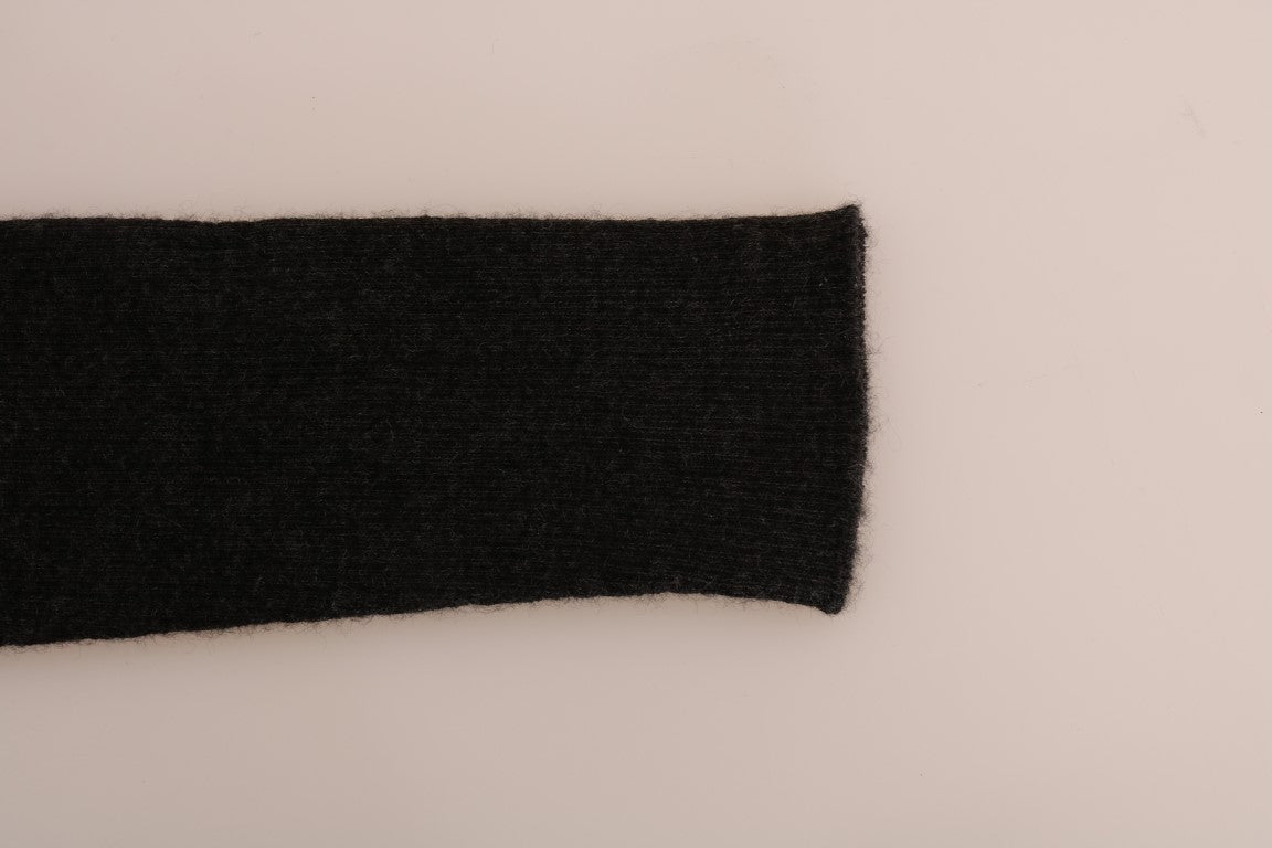 Dolce &amp; Gabbana Gray Cashmere Ribbed Stretch Tights