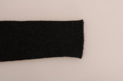 Dolce &amp; Gabbana Gray Cashmere Ribbed Stretch Tights
