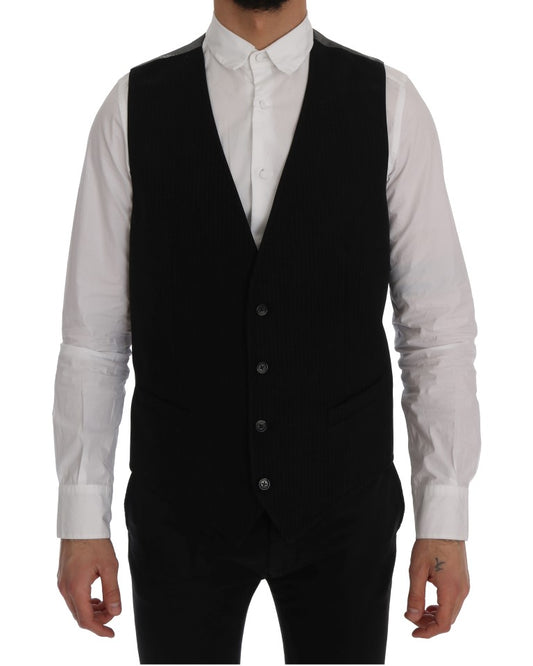 Dolce &amp; Gabbana Élégant Gilet Cardigan Rayé