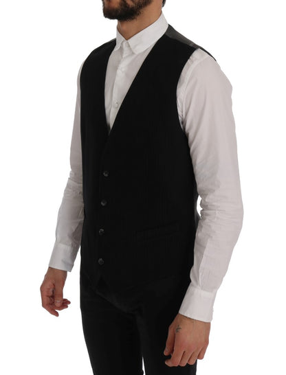 Dolce &amp; Gabbana Élégant Gilet Cardigan Rayé