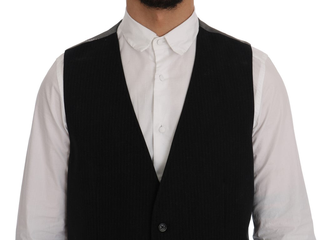 Dolce &amp; Gabbana Élégant Gilet Cardigan Rayé