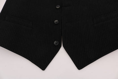 Dolce &amp; Gabbana Élégant Gilet Cardigan Rayé