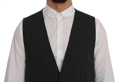 Dolce &amp; Gabbana Gray Wool Stretch Cardigan