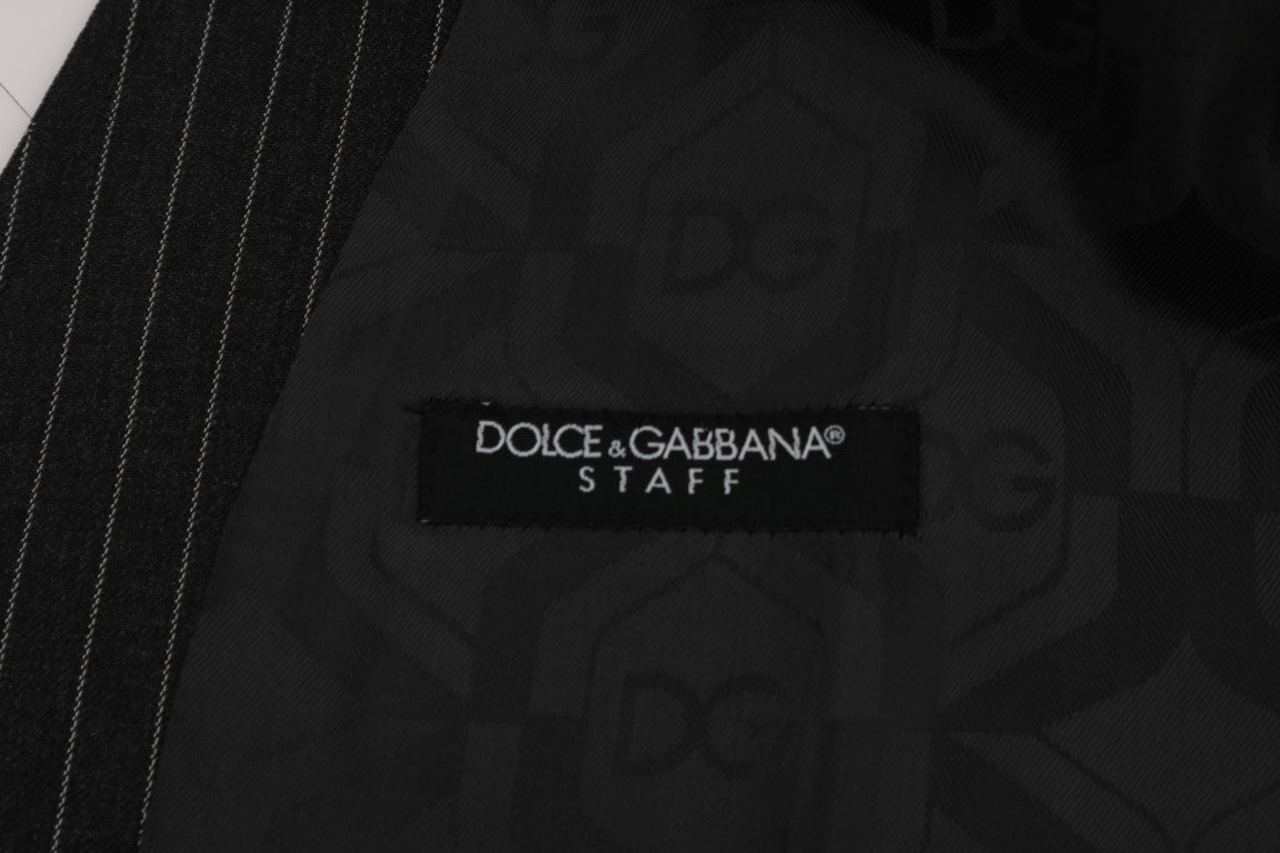 Dolce &amp; Gabbana Gray Wool Stretch Cardigan