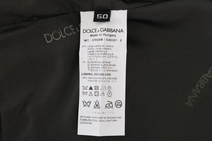 Dolce &amp; Gabbana Gray STAFF Wool Stretch Cardigan