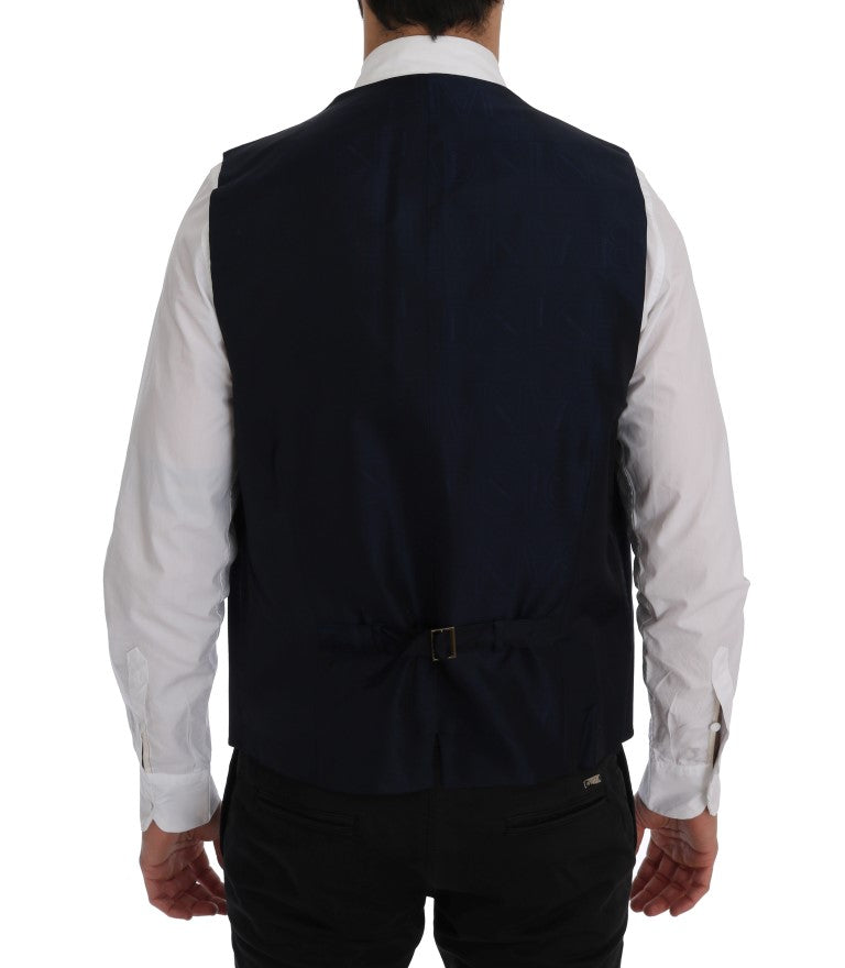 Dolce &amp; Gabbana élégant gilet en laine mélangée à rayures